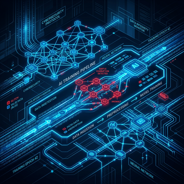 Abstract representation of poisoned data streams